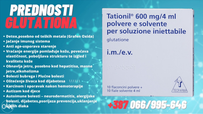 GLUTATION AMPULE, TAD 600, TATIONIL 600, NAJMOĆNIJI ANTIOKSIDANT