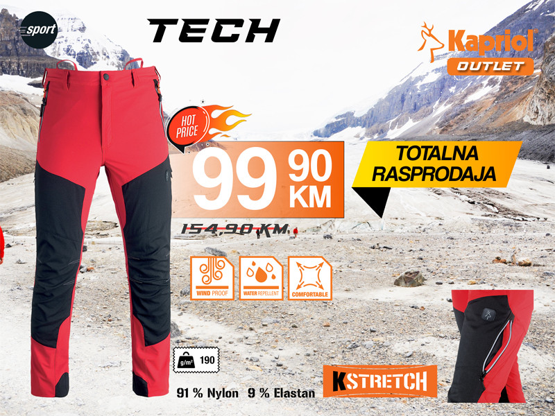 HLAČE TECH CRVENE