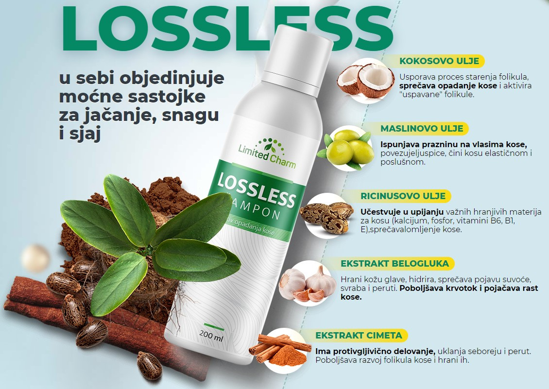 LOSSLESS ŠAMPON PROTIV ĆELAVOSTI OPADANJA KOSE DLAKE