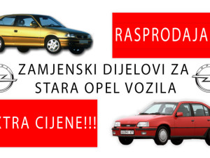 RASPRODAJA DIJELOVA ZA OPEL KADET E, ASTRA F, ...