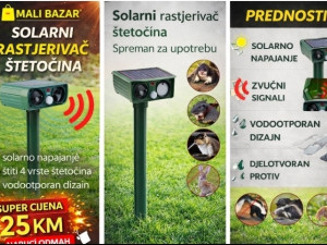 Solarni rastjerivač krtica, miševa zmija zaštita vrta i dvorista