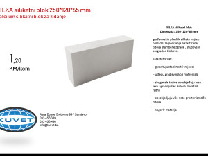 Silka silikatni blok / cigla 250*120*65 mm