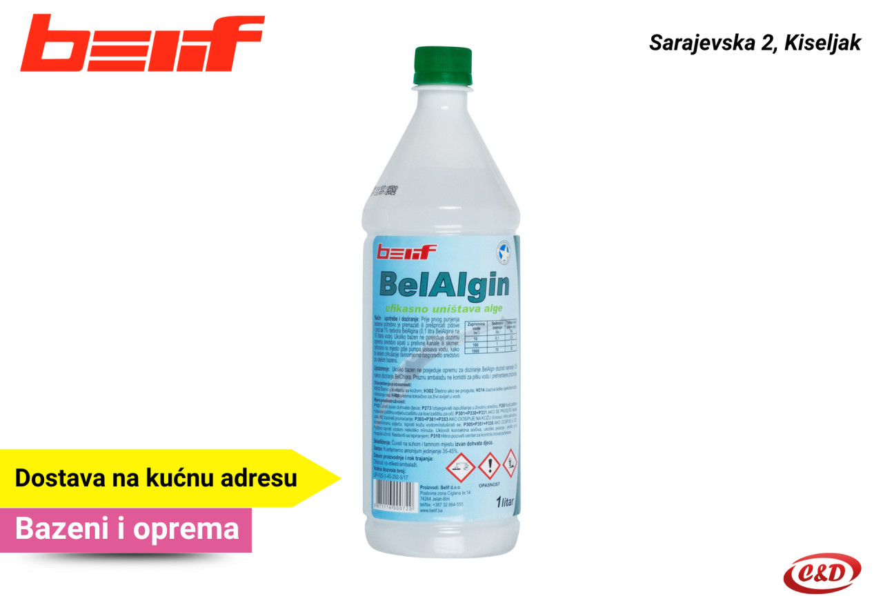 Sredstvo za uništavanje algi u bazenu; 1l