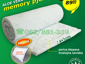 Nadmadrac Memory pjena 4+1 Više veličina - Nadmadraci