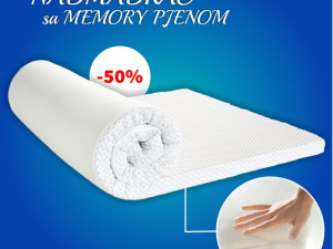 Nadmadrac Memory pjena 4+1 160x200cm - Nadmadraci
