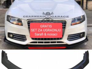 DTM prednji lip spoiler univerzalni 4 dijela ABS plastika GG