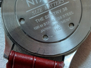 NIXON SENTRY 38  SAT ,LEATHER BROWN GATOR