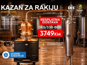 DES kazan za rakiju STABILNI 120 L KV Subotica