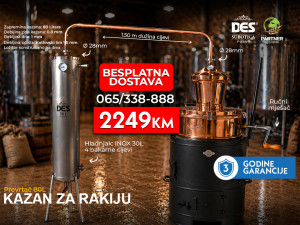 DES kazan za rakiju PREVRTAČ 80 L Subotica