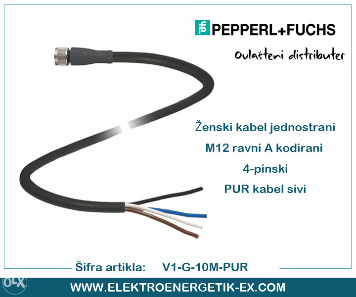 PEPPERL+FUCHS Ženski konektor V1-G-10M-PUR