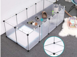 Kavez sa podnim pločama, za male životinje, proziran