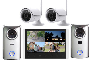 Bežični videofon + video nadzor (2 vanjske kamera)