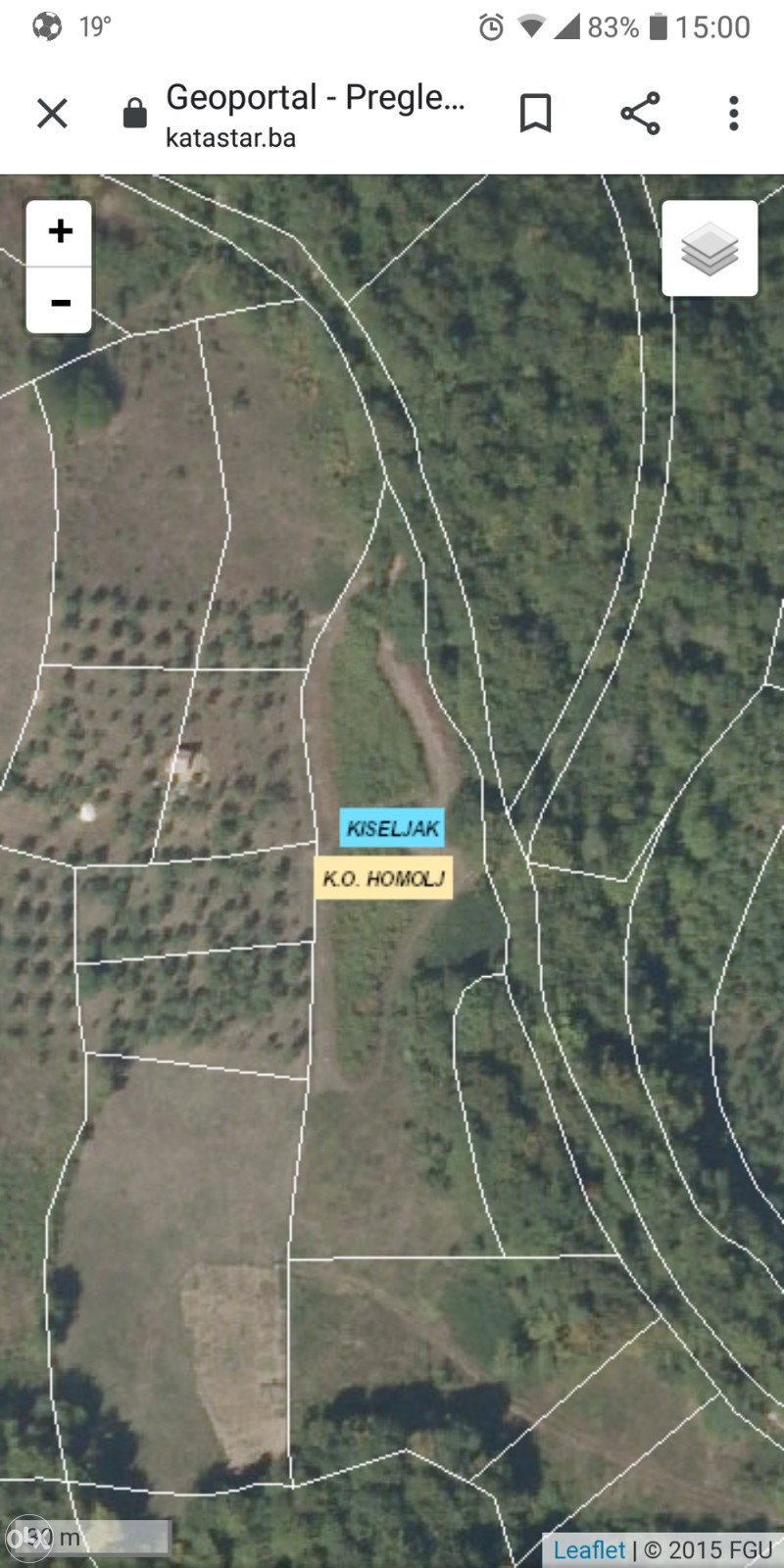 ZEMLJIŠTE PARCELA LEPENICA KISELJAK 5500m3 MOŽE AUTO U RAČUN