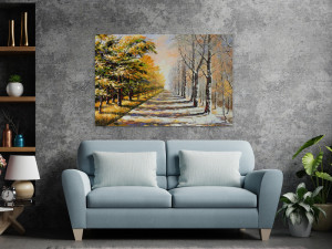 Canvas slika - Jesen, Aleja, Šetalište, ulje