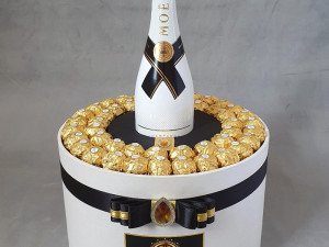 POKLON BOX - Bijeli Royal MOET box - Pokloni rodjendan