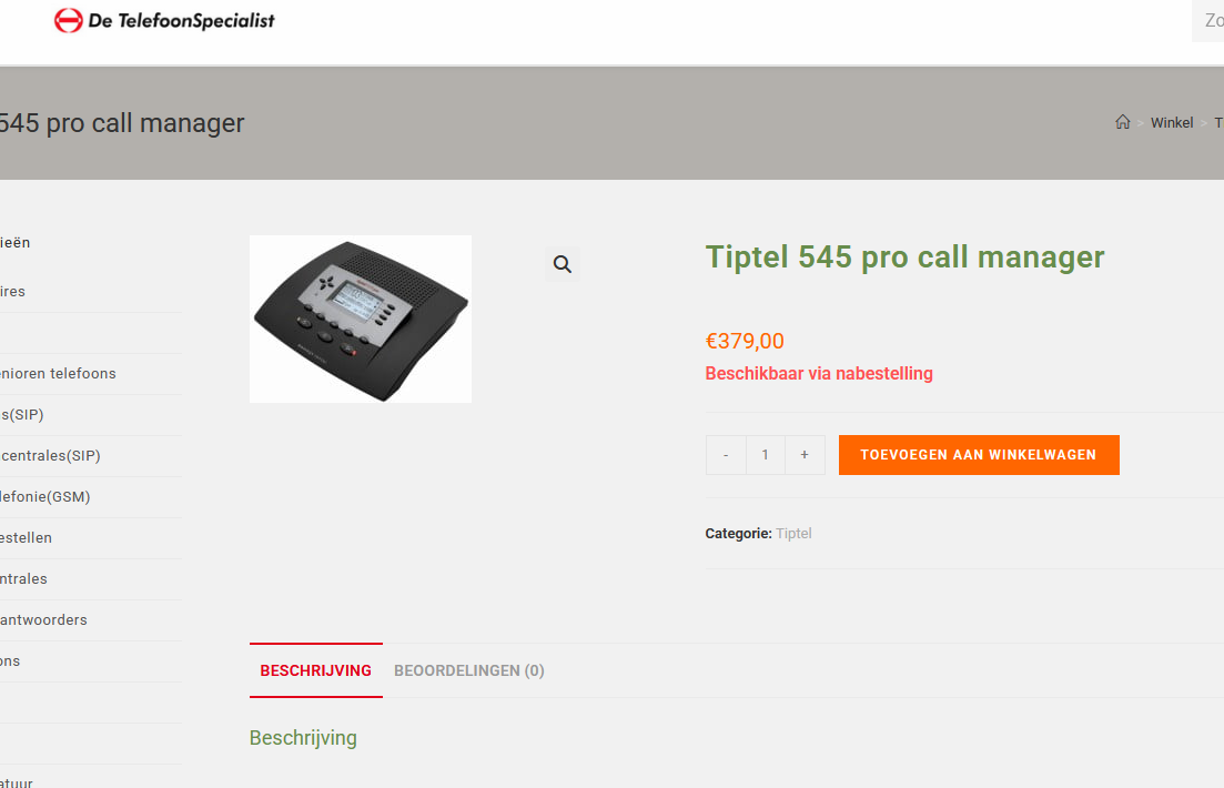 TIPTEL 545 PRO Cool Center AKCIJA 90KM 062 101 500