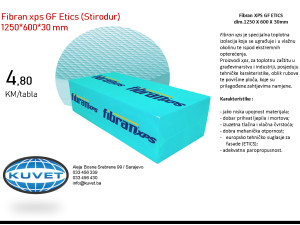 Fibran XPS GF Etics1250*600*30 mm, stirodur