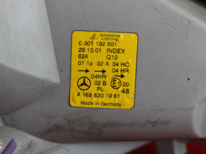 Far lijevi a klasa w168 Mercedes 2003