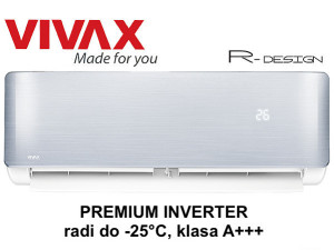 Vivax 12-ka INVERTER -25 A+++ 12CH35AERI Srebrena SIVA 2 grijača