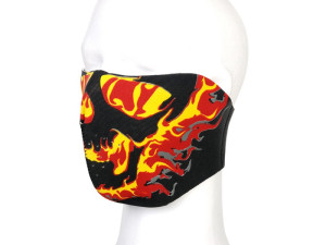 BIKER MASK – YELLOW/RED FLAMES