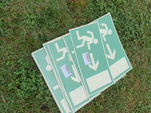 Naljepnica izlaz za nuždu 12x