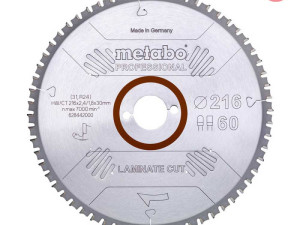 Metabo List Kružne Pile Za Laminat 216x30mm / Z=60