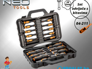 NEO Set odvijača s bitovima 58 kom 04-211