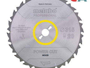 Metabo List Kružne Pile 3153,0/2,030 / Z24 Power Cut Wood Profess