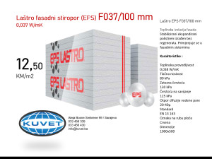 Laštro F0037/100 mm, stiropor fasadni