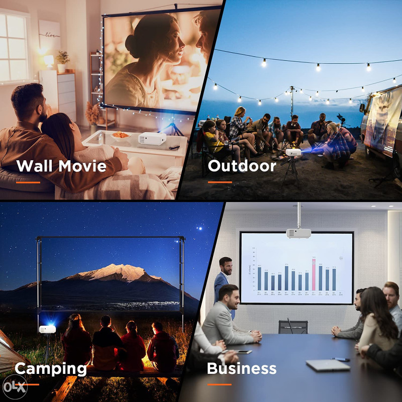 ABOX GC357 WIFI projektor, native 720p, HDMI, VGA, mobitel