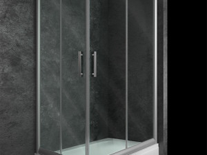 Tuš kabina sa kadom Fedora 120x80 hrom/prozirna