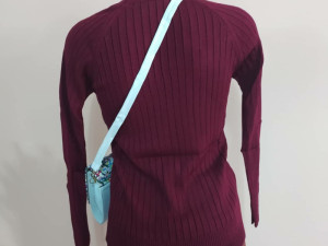 Bordo rebrasta rolka-džemper univerzalna veličina