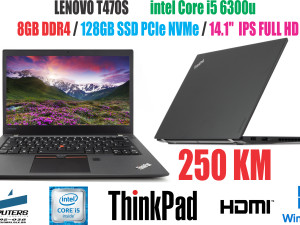 LAPTOP LENOVO T470S i5 / 8GB DDR4 / 14.1" FULL HD/ SSD