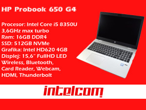 HP Probook 650 G4 Core i5 8th gen.