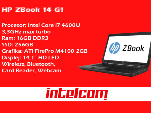 HP ZBook 14 G1 Core i7 4th gen.