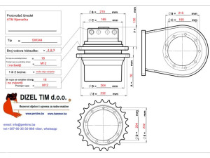 CASE CX35 Bočni reduktor, reduktor  kretanja SW344