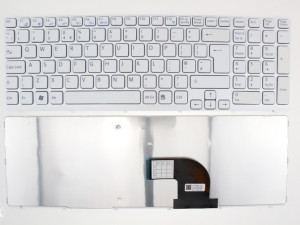 Tastatura za laptop Sony SVE15 WHITE UK