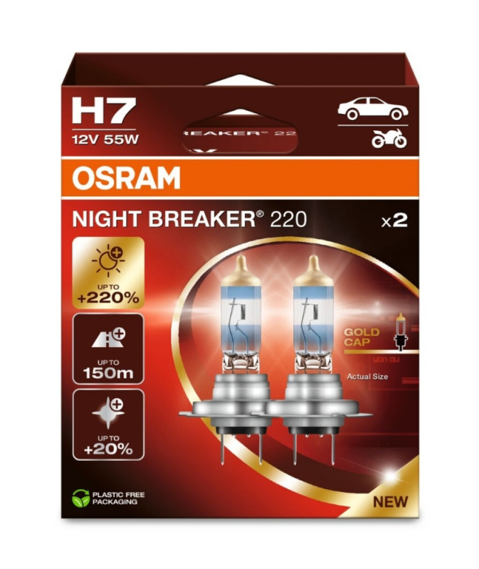 OSRAM NIGHT BREAKER 220 H7 H4 H11  +220% jače svjetlo  MODEL 2025