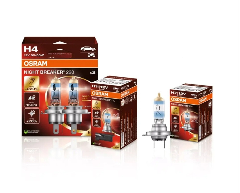 OSRAM NIGHT BREAKER 220 H7 H4 H11  +220% jače svjetlo  MODEL 2025