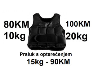 Prsluk sa opterecenjem - 10kg, 15kg i 20kg s