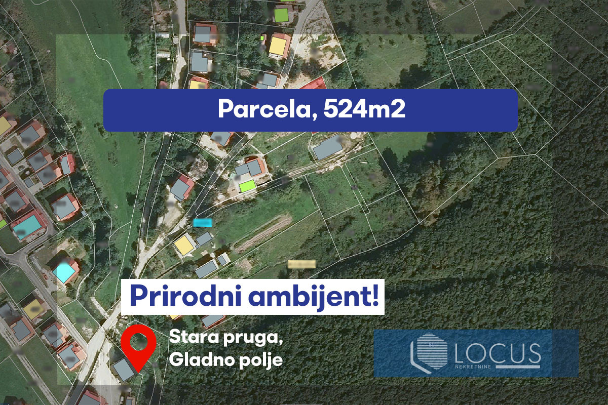 LOCUS prodaje: Zemljište 524m2, Gladno Polje, Ilidža