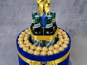 POKLON BOX - Plavi pliš Tuborg box Pokloni rodjendan