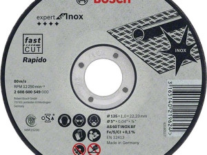 REZNA PLOCA 125x1x22.2mm INOX Standard Bosch