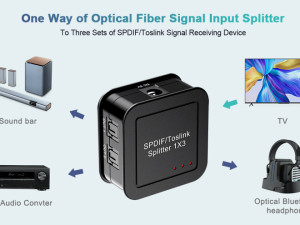 SPDIF Optical Audio Splitter 1 ulaz 3 izlaza