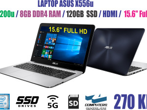 LAPTOP ASUS  i5 6200 / 15.6" FHD/ 8GB DDR4 /  120GB SSD /