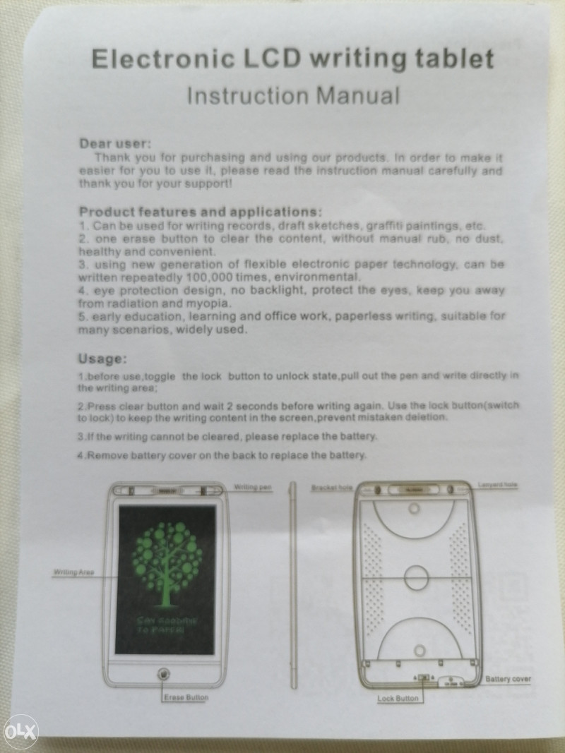 Lcd magicna ploča za pisanje / brisanje
