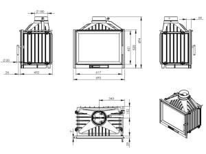 Kamin na drva – Nordflam TRENT