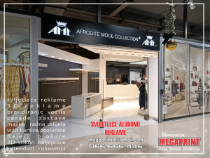 ALUBOND REKLAME 3D SLOVA LOGO SVIJETLEĆE AUTOPRAONICE