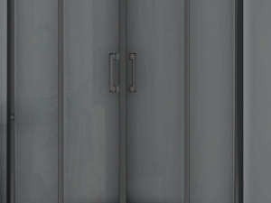 A70256 DUAL/kabina 100x100x190x5mm CRNA/CRNI PROFIL