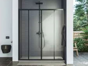 A70205 AMORE/paravan 160x190x5mm CRNA/CRNI PROFIL